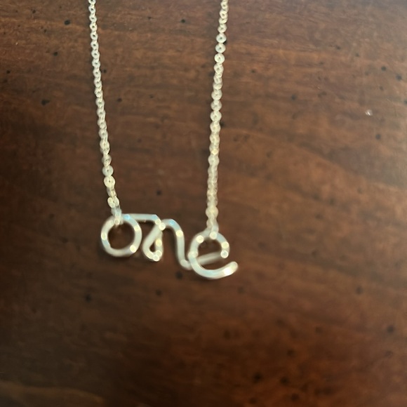 Throwing Stars "Cursive One" Necklace - Picture 2 of 2